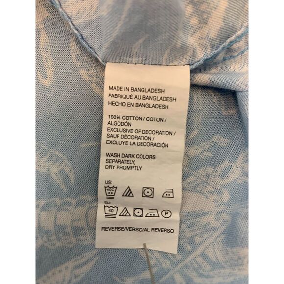 Izod Saltwater Hawaiian Shirt Mens 2XL Long Sleeve Lobster Reverse Print - Picture 6 of 8